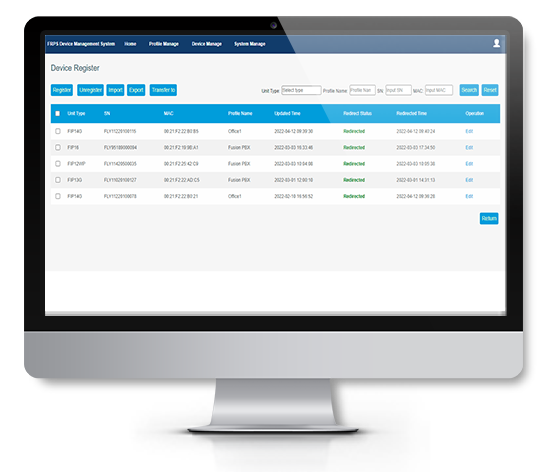  device register of FRPS